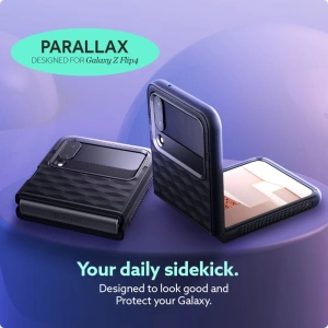Wholesale Caseology Parallax Samsung Galaxy Z Flip 4 Matte Black - CSL060BLK - {ean13} - Hurt