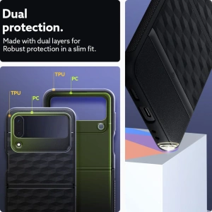 Wholesale Caseology Parallax Samsung Galaxy Z Flip 4 Matte Black - CSL060BLK - {ean13} - Hurt