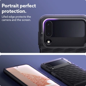 Etui Caseology Parallax Samsung Galaxy Z Flip 4 Matná Černá