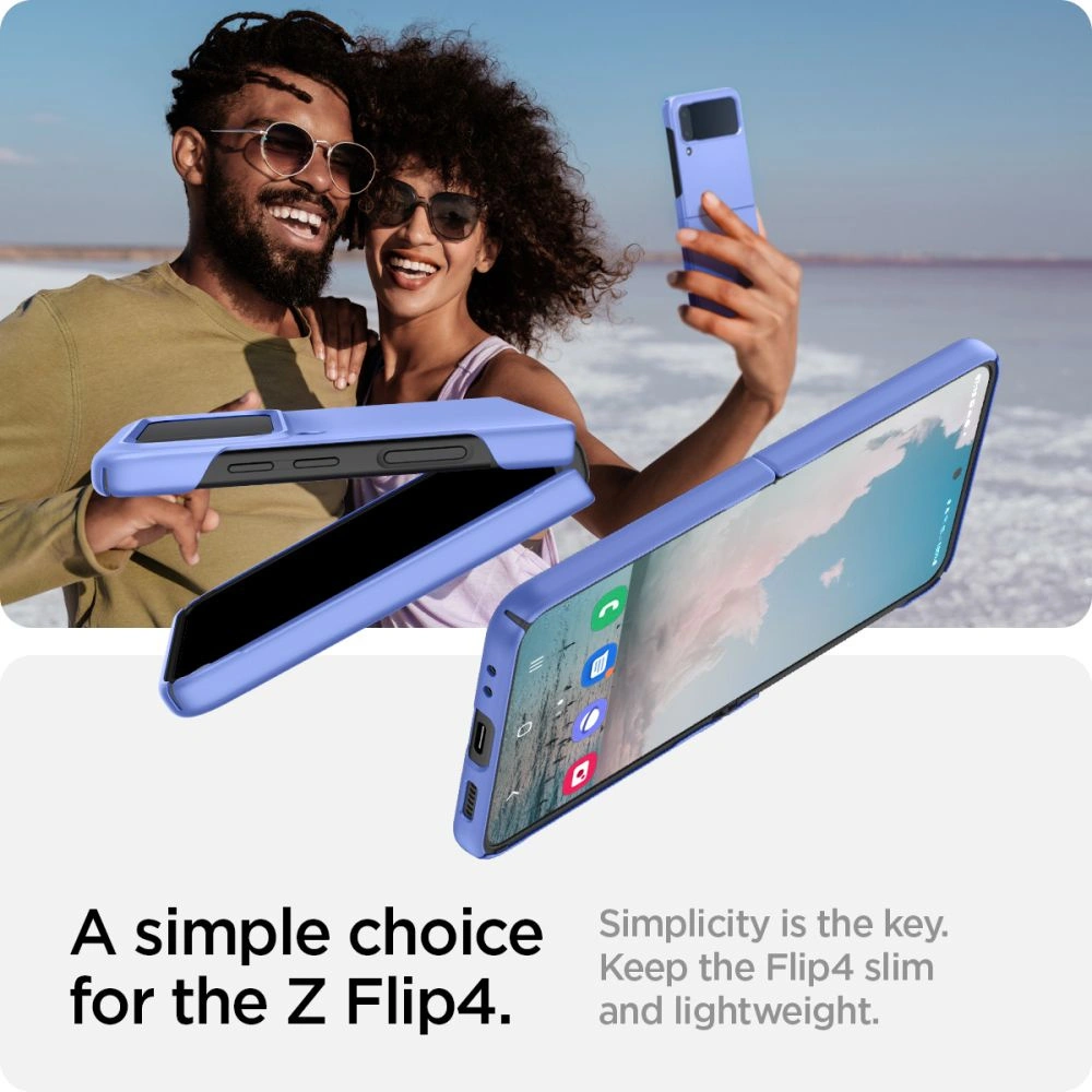 Wholesale Spigen Airskin Samsung Galaxy Z Flip 4 Cornflower Blue - SPN2295BLU - {ean13} - Hurt
