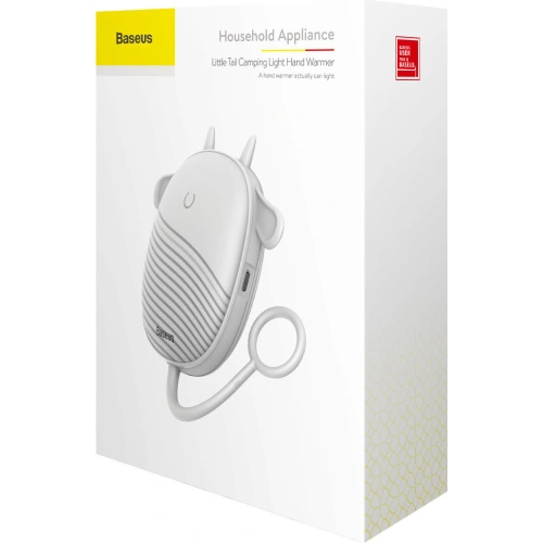 Bezprzewodowy ogrzewacz dłoni Baseus z lampką turystyczną szary