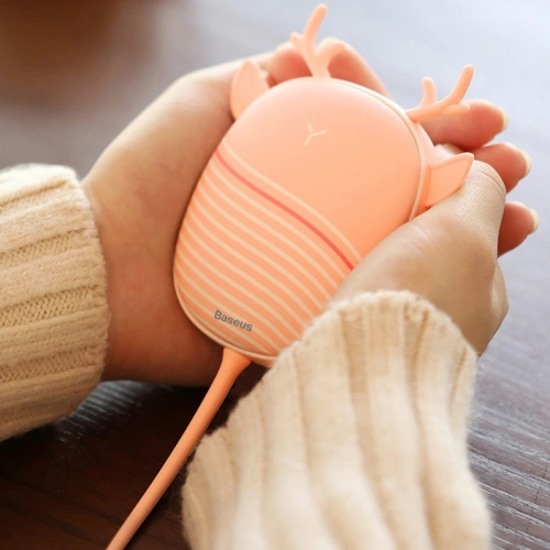 Bezprzewodowy ogrzewacz dłoni Baseus z lampką turystyczną szary