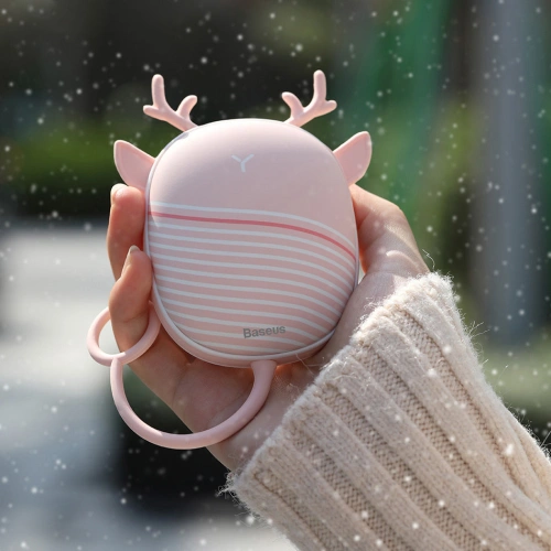 Bezprzewodowy ogrzewacz dłoni Baseus z lampką turystyczną szary