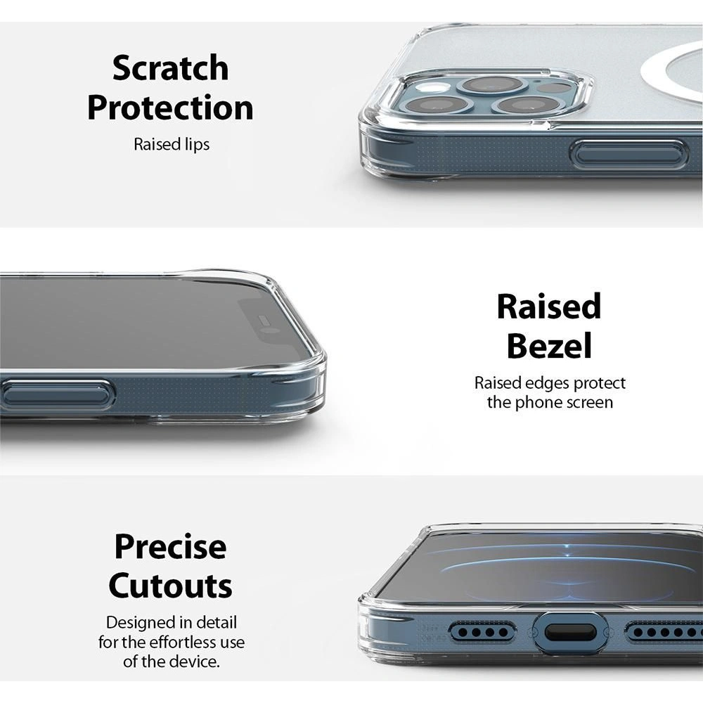Hurtownia GSM - Etui Ringke Fusion Magnetic MagSafe Apple iPhone 12/12 Pro Matné Čiré - RGK1611MCL - {ean13} - Hurt