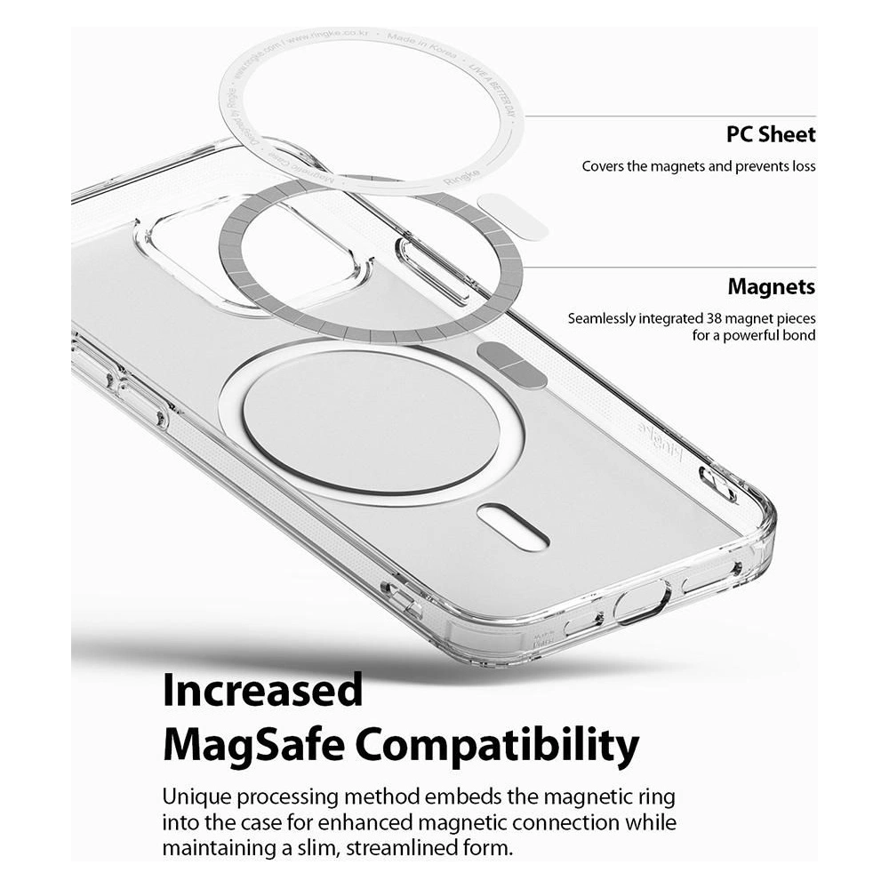 Hurtownia GSM - Etui Ringke Fusion Magnetic MagSafe Apple iPhone 12/12 Pro Matné Čiré - RGK1611MCL - {ean13} - Hurt