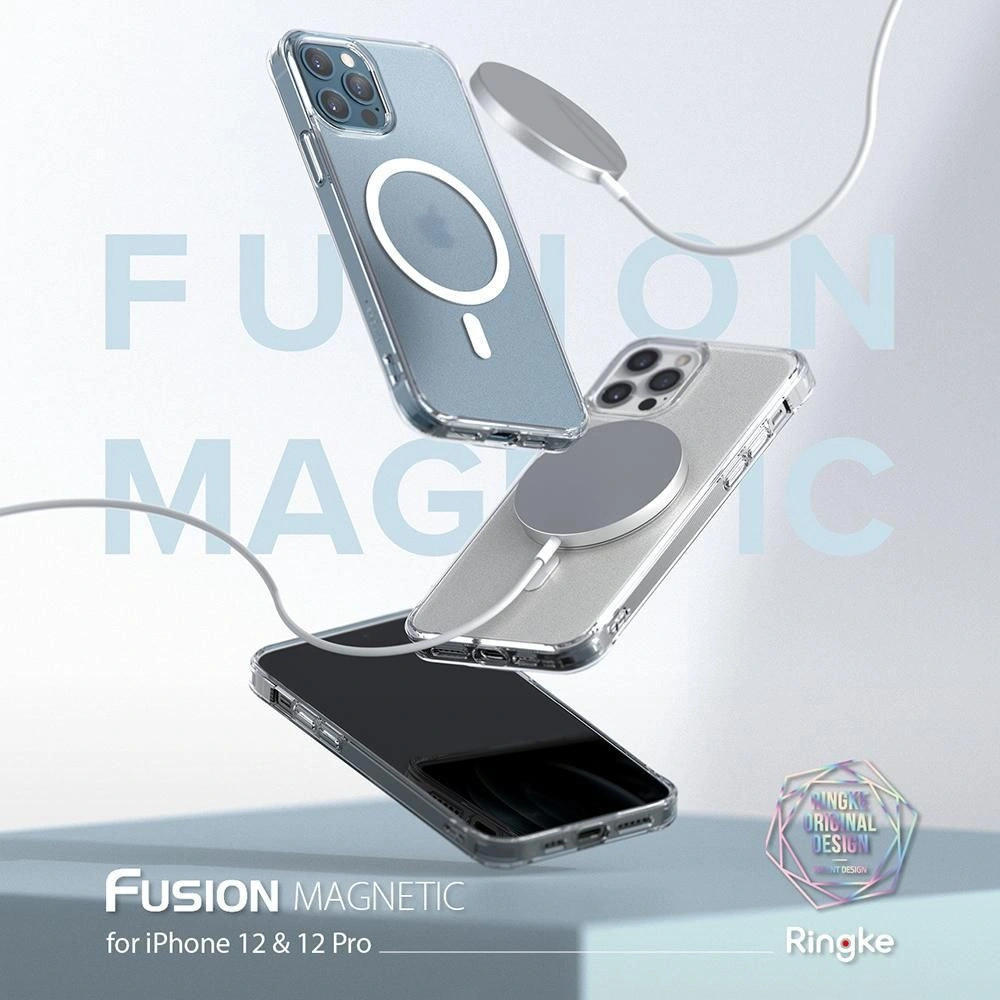 Hurtownia GSM - Etui Ringke Fusion Magnetic MagSafe Apple iPhone 12/12 Pro Matné Čiré - RGK1611MCL - {ean13} - Hurt