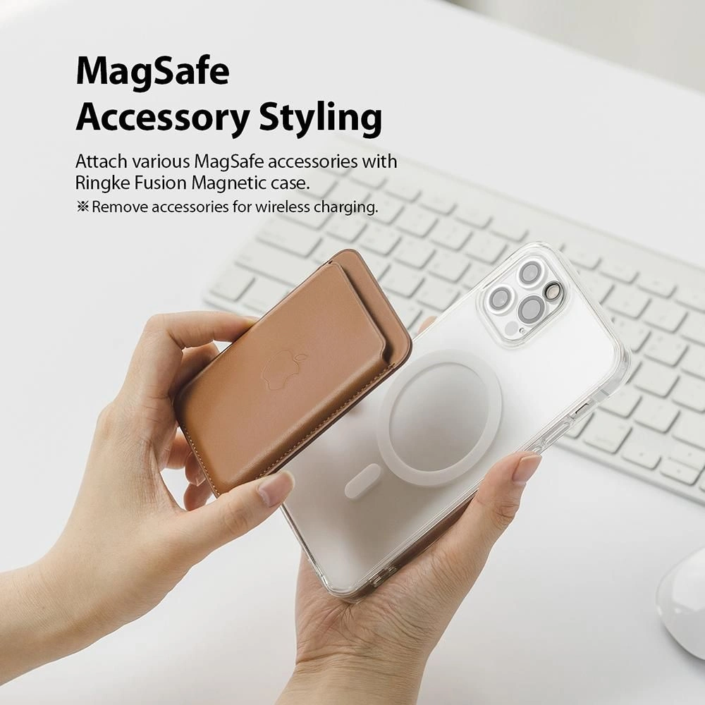 Hurtownia GSM - Etui Ringke Fusion Magnetic MagSafe Apple iPhone 12/12 Pro Matné Čiré - RGK1611MCL - {ean13} - Hurt