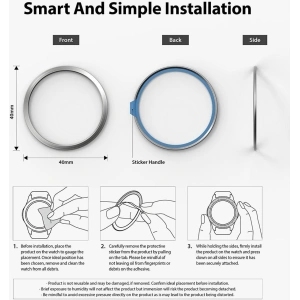 Hurtownia GSM - Nakládka Ringke Bezel Styling Samsung Galaxy Watch 5/4 40mm nerezová ocel 40-01 Stříbrná - RGK1617SSLV - {ean13} - Hurt