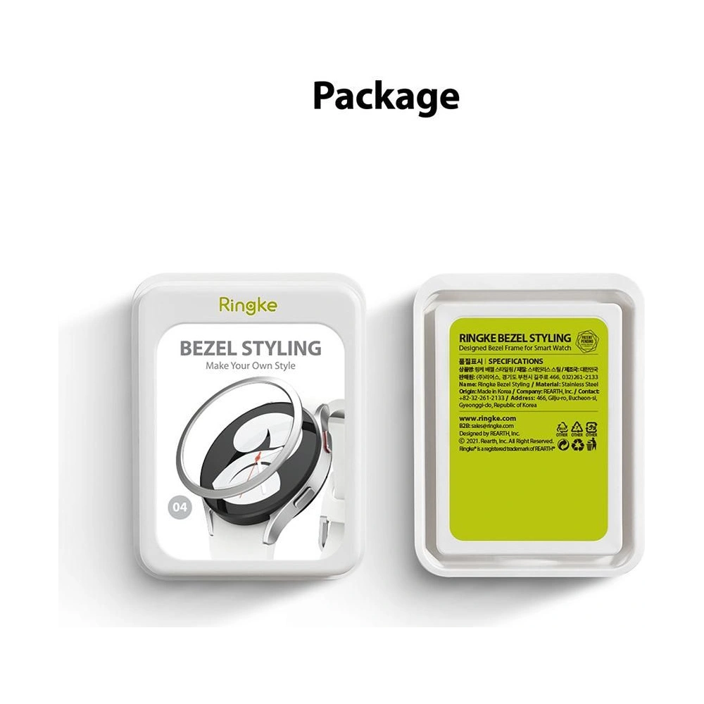 Hurtownia GSM - Nakládka Ringke Bezel Styling Samsung Galaxy Watch 5/4 40mm nerezová ocel 40-01 Stříbrná - RGK1617SSLV - {ean13} - Hurt