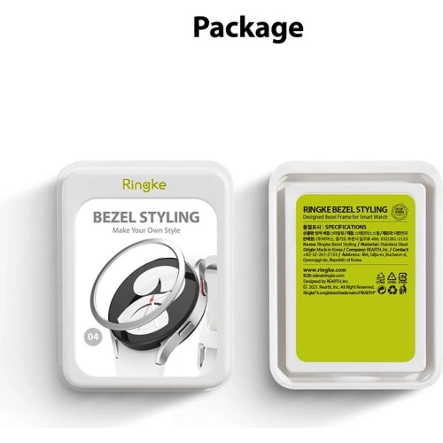 Nakładka Ringke Bezel Styling Samsung Galaxy Watch 5/4 44mm stal nierdzewna 44-01 Silver