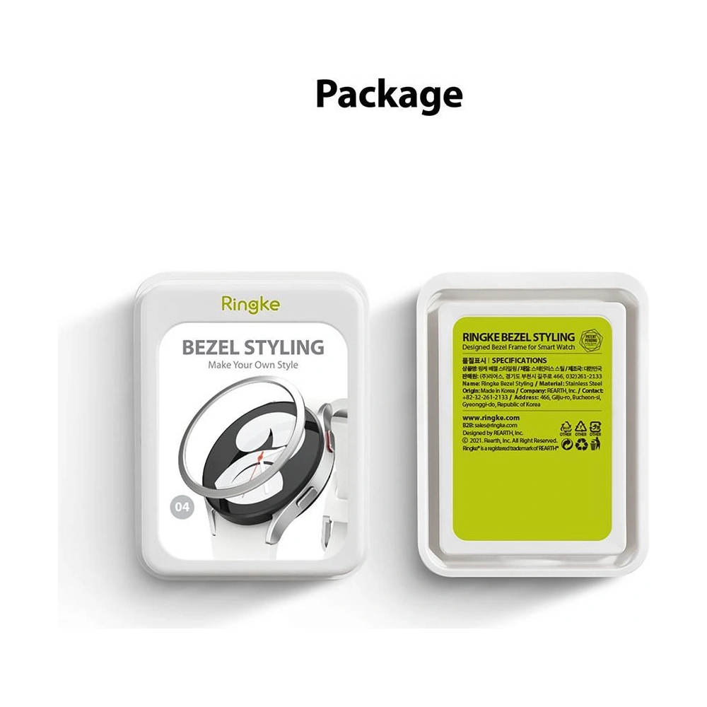 Hurtownia GSM - Nakládka Ringke Bezel Styling Samsung Galaxy Watch 5/4 44mm nerezová ocel 44-01 Stříbrná - RGK1619SSLV - {ean13} - Hurt
