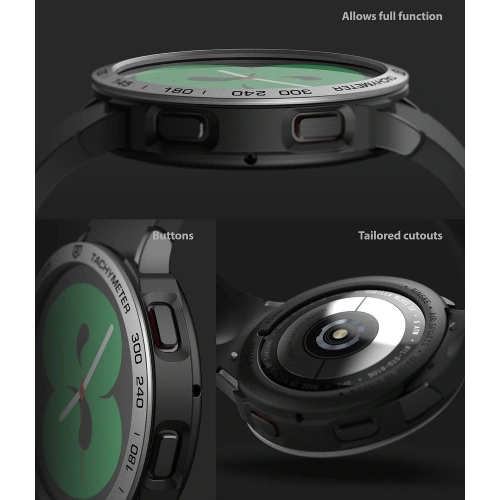 Nakładka Ringke Bezel Styling 40-01 + etui Ringke Air Sports Samsung Galaxy Watch 4 40mm Black/Silver