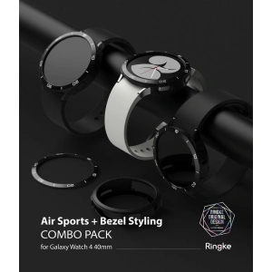 Hurtownia GSM - Nakładka Ringke Bezel Styling 40-02 + etui Ringke Air Sports Samsung Galaxy Watch 4 40mm Black - RGK1621BLK - {ean13} - Hurt