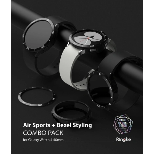 Nakładka Ringke Bezel Styling 40-02 + etui Ringke Air Sports Samsung Galaxy Watch 4 40mm Black