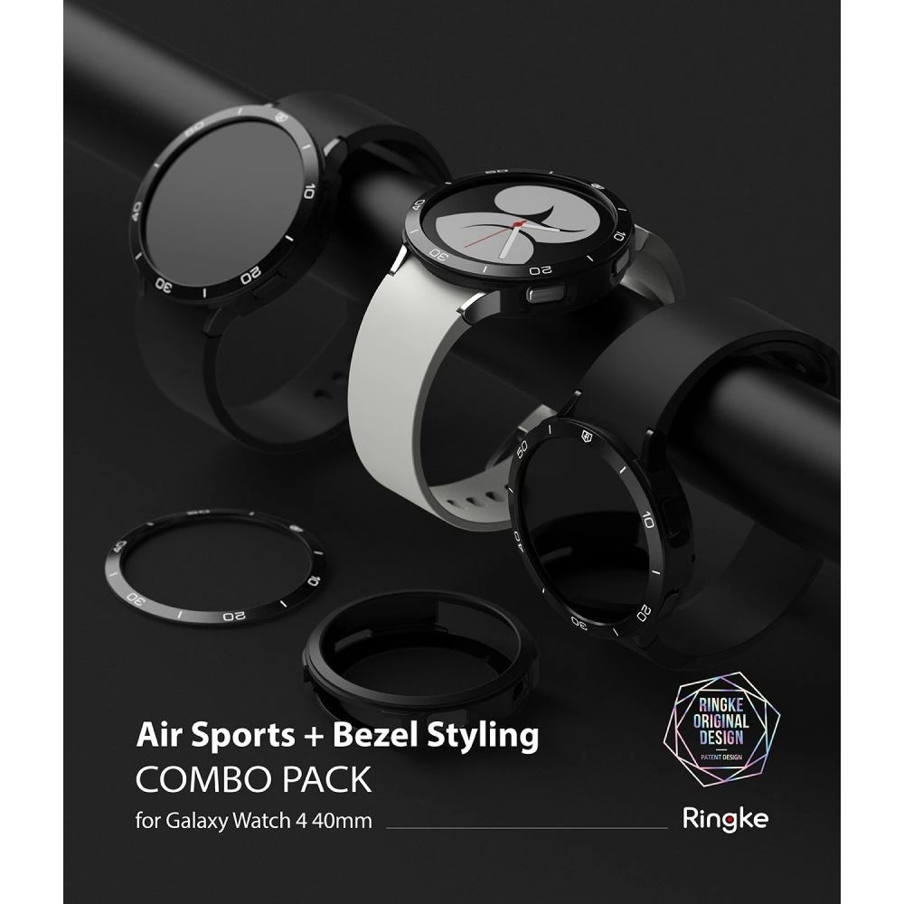 Hurtownia GSM - Nakładka Ringke Bezel Styling 40-02 + etui Ringke Air Sports Samsung Galaxy Watch 4 40mm Černá - RGK1621BLK - {ean13} - Hurt