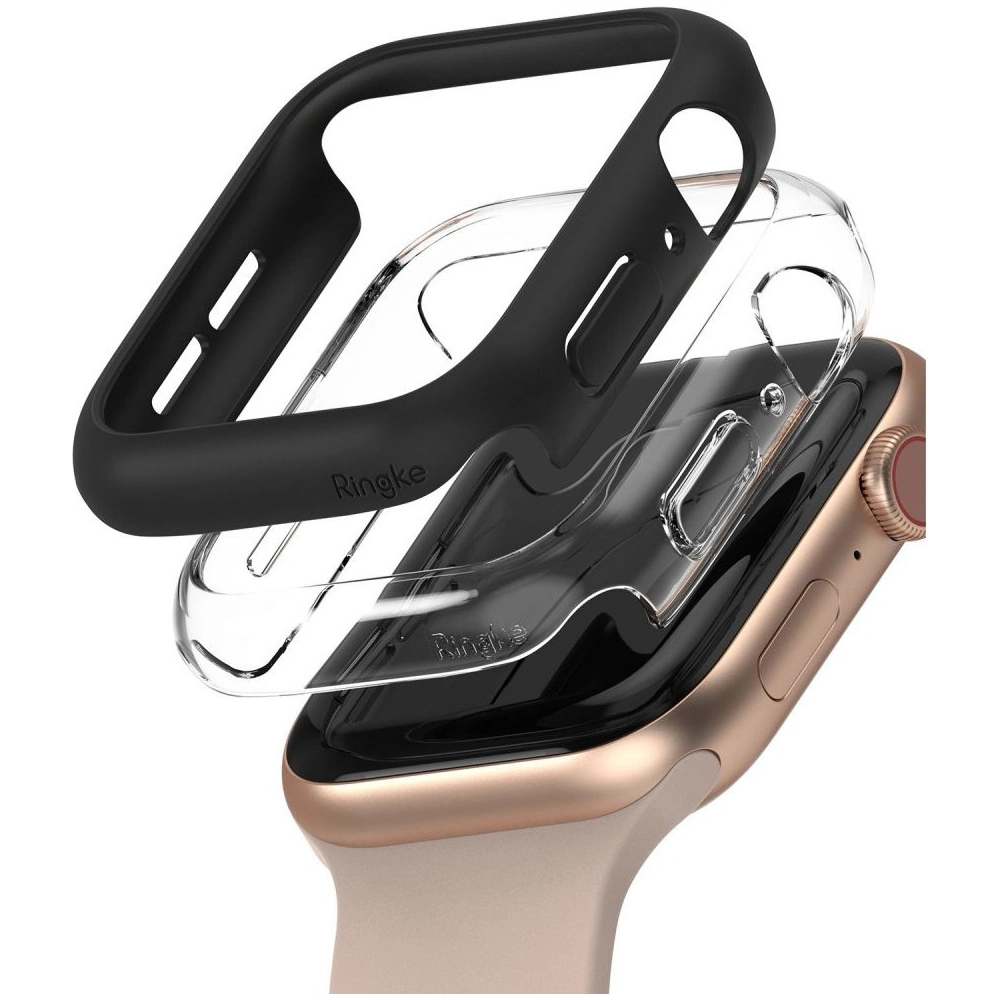 Hurtownia GSM - Etui Ringke Slim Apple Watch 4/5/6/7/SE/8/9 40/41MM Clear + Black [2 PACK] - RGK1622CLBLK - {ean13} - Hurt