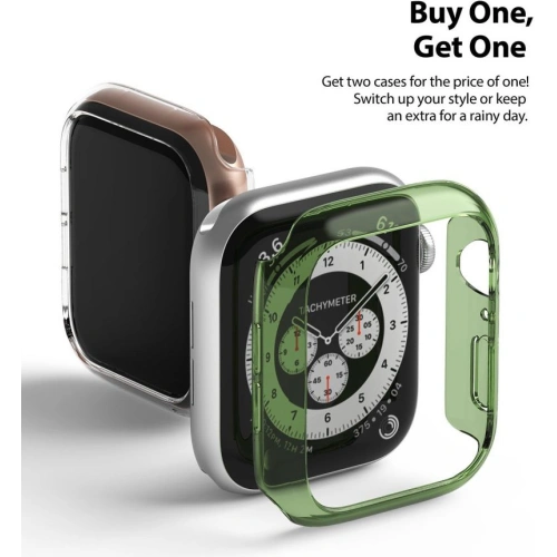 Etui Ringke Slim Apple Watch 4/5/6/7/SE/8/9 40/41MM Clear + Black [2 PACK]