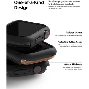 Etui Ringke Slim Apple Watch 4/5/6/7/SE/8/9 40/41MM Clear + Black [2 PACK]