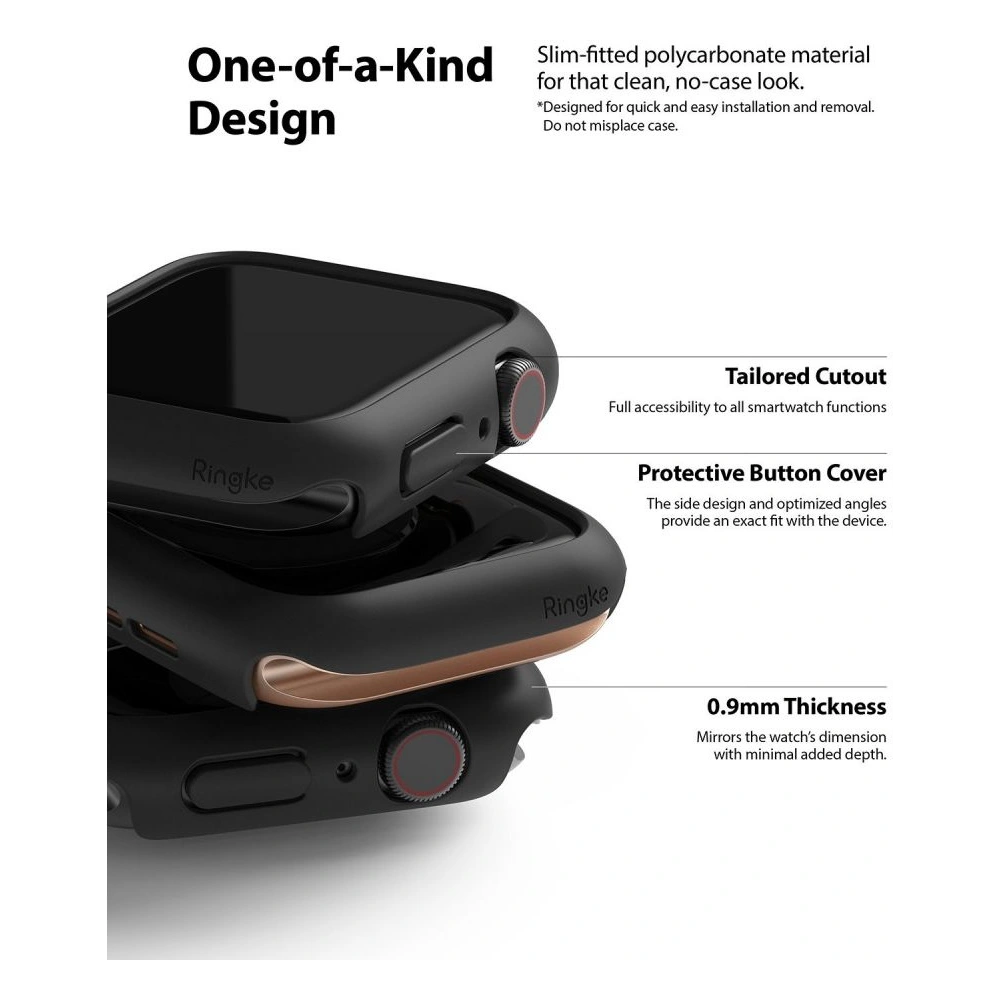 Hurtownia GSM - Etui Ringke Slim Apple Watch 4/5/6/7/SE/8/9 40/41MM Clear + Black [2 PACK] - RGK1622CLBLK - {ean13} - Hurt