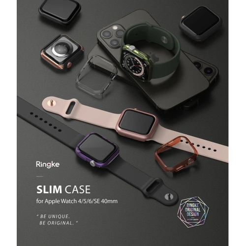 Etui Ringke Slim Apple Watch 4/5/6/7/SE/8/9 40/41MM Clear + Black [2 PACK]
