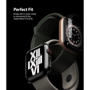 Etui Ringke Slim Apple Watch 4/5/6/7/SE/8/9 40/41MM Clear + Black [2 PACK]