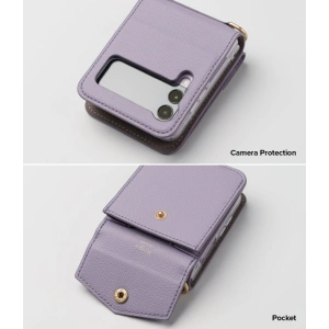 Hurtownia GSM - Etui Ringke Folio Signature Card Pocket Samsung Galaxy Z Flip 3 Light Purple - RGK1623PRP - {ean13} - Hurt