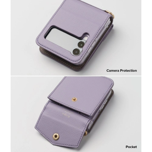 Etui Ringke Folio Signature Card Pocket Samsung Galaxy Z Flip 3 Light Purple