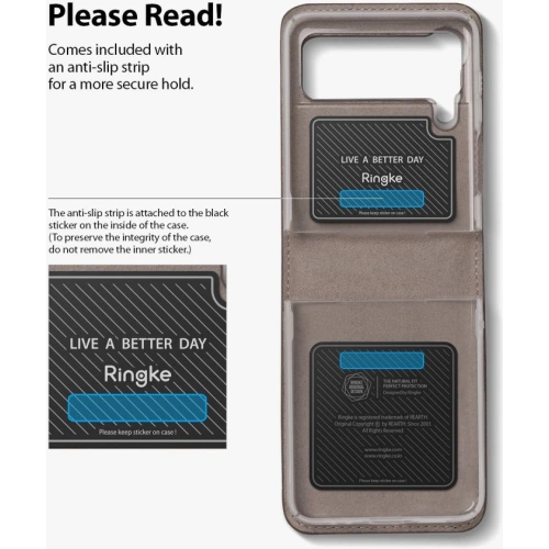 Etui Ringke Folio Signature Card Pocket Samsung Galaxy Z Flip 3 Light Purple