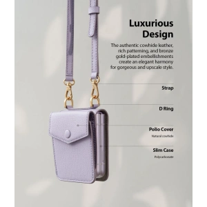 Wholesale Ringke Folio Signature Card Pocket Samsung Galaxy Z Flip 3 Light Purple - RGK1623PRP - {ean13} - Hurt