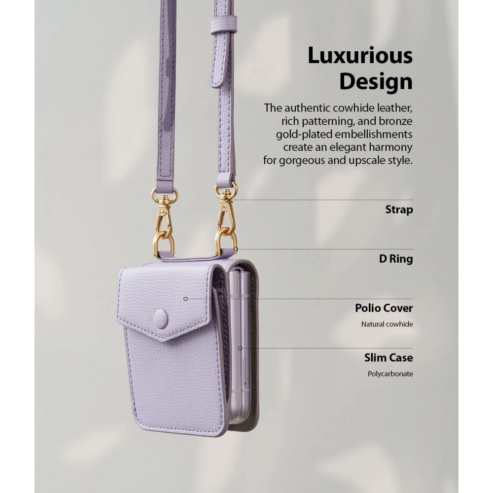 Hurtownia GSM - Etui Ringke Folio Signature Card Pocket Samsung Galaxy Z Flip 3 Světle fialová - RGK1623PRP - {ean13} - Hurt