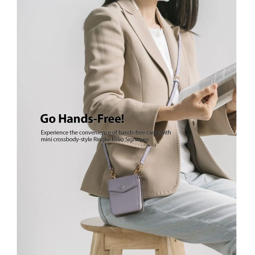 Etui Ringke Folio Signature Card Pocket Samsung Galaxy Z Flip 3 Light Purple