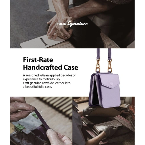 Etui Ringke Folio Signature Card Pocket Samsung Galaxy Z Flip 3 Light Purple