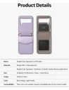 Wholesale Ringke Folio Signature Card Pocket Samsung Galaxy Z Flip 3 Light Purple - RGK1623PRP - {ean13} - Hurt