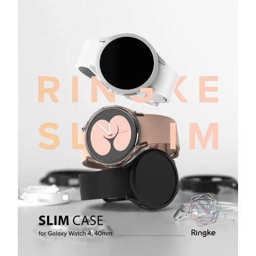 Etui Ringke Slim Samsung Galaxy Watch 4 40mm Clear + Black [2 PACK]
