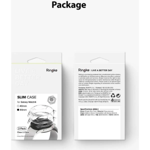 Hurtownia GSM - Etui Ringke Slim Samsung Galaxy Watch 4 44mm Clear + Black [2 PACK] - RGK1625CLBLK - {ean13} - Hurt