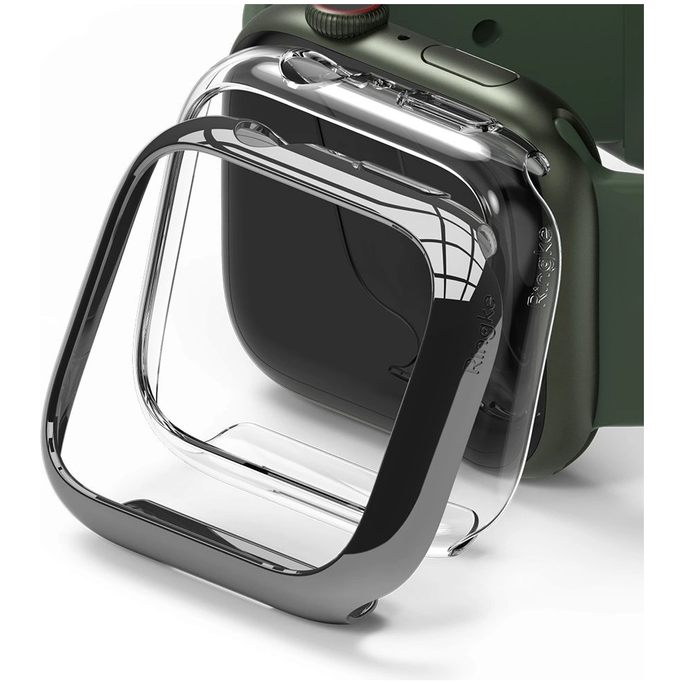 Hurtownia GSM - Etui Ringke Slim Apple Watch 4/5/6/7/8/9/SE 44/45mm Clear + Dark Chrome [2 PACK] - RGK1631CLCHR - {ean13} - Hurt
