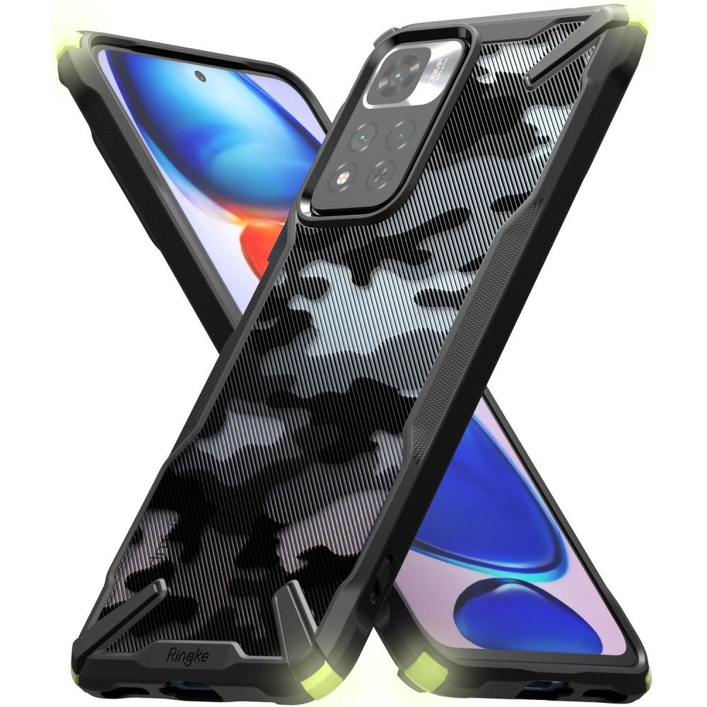 Hurtownia GSM - Etui Ringke Fusion-X Redmi Note 11 Pro+ 5G Camo (Moro) Černé - RGK1636MOB - {ean13} - Hurt