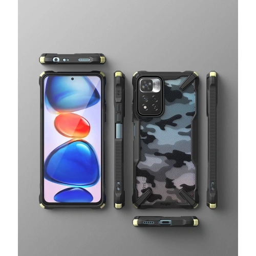 Etui Ringke Fusion-X Redmi Note 11 Pro+ 5G Camo (Moro) Black