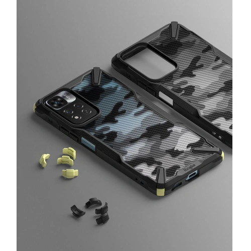 Etui Ringke Fusion-X Redmi Note 11 Pro+ 5G Camo (Moro) Black