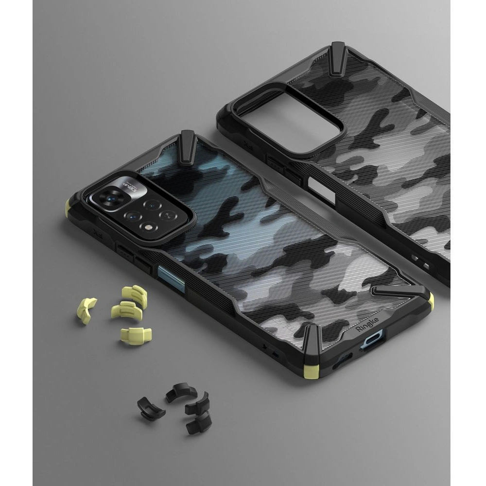 Hurtownia GSM - Etui Ringke Fusion-X Redmi Note 11 Pro+ 5G Camo (Moro) Černé - RGK1636MOB - {ean13} - Hurt