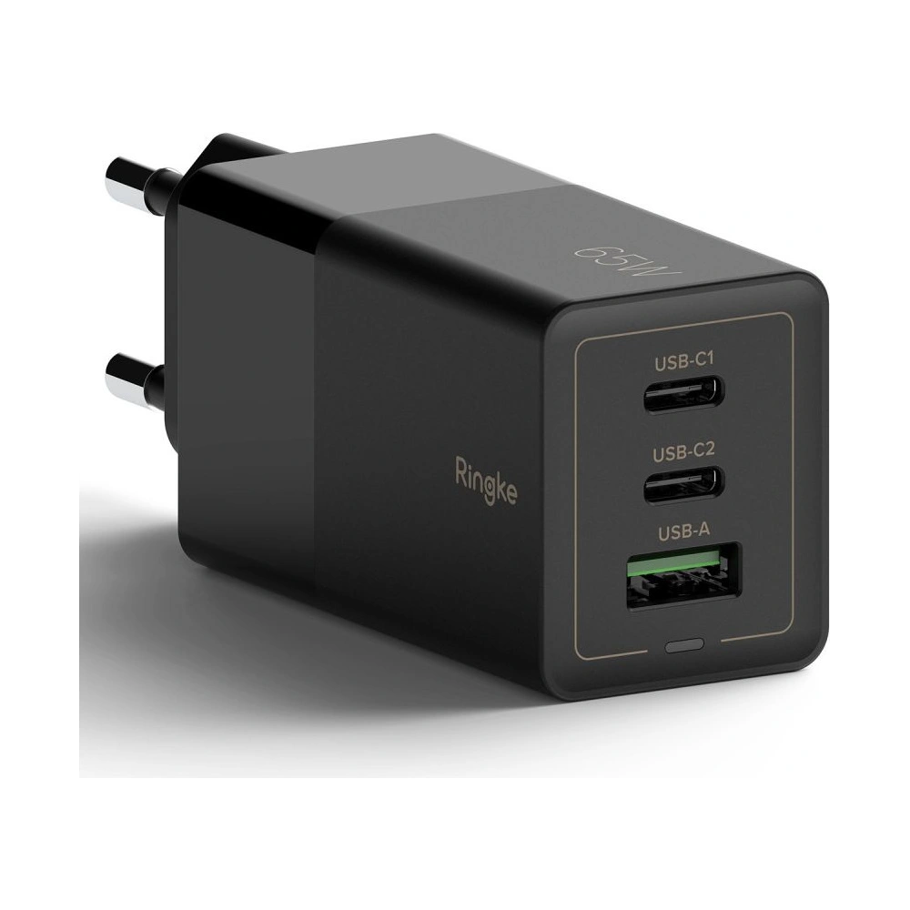 Hurtownia GSM - Síťová nabíječka Ringke Charger GaN 3-port 65W černá - RGK1641BLK - {ean13} - Hurt