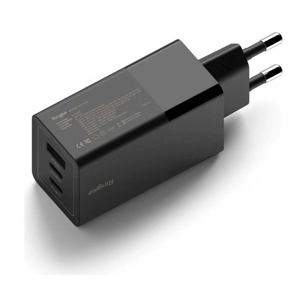 Hurtownia GSM - Síťová nabíječka Ringke Charger GaN 3-port 65W černá - RGK1641BLK - {ean13} - Hurt