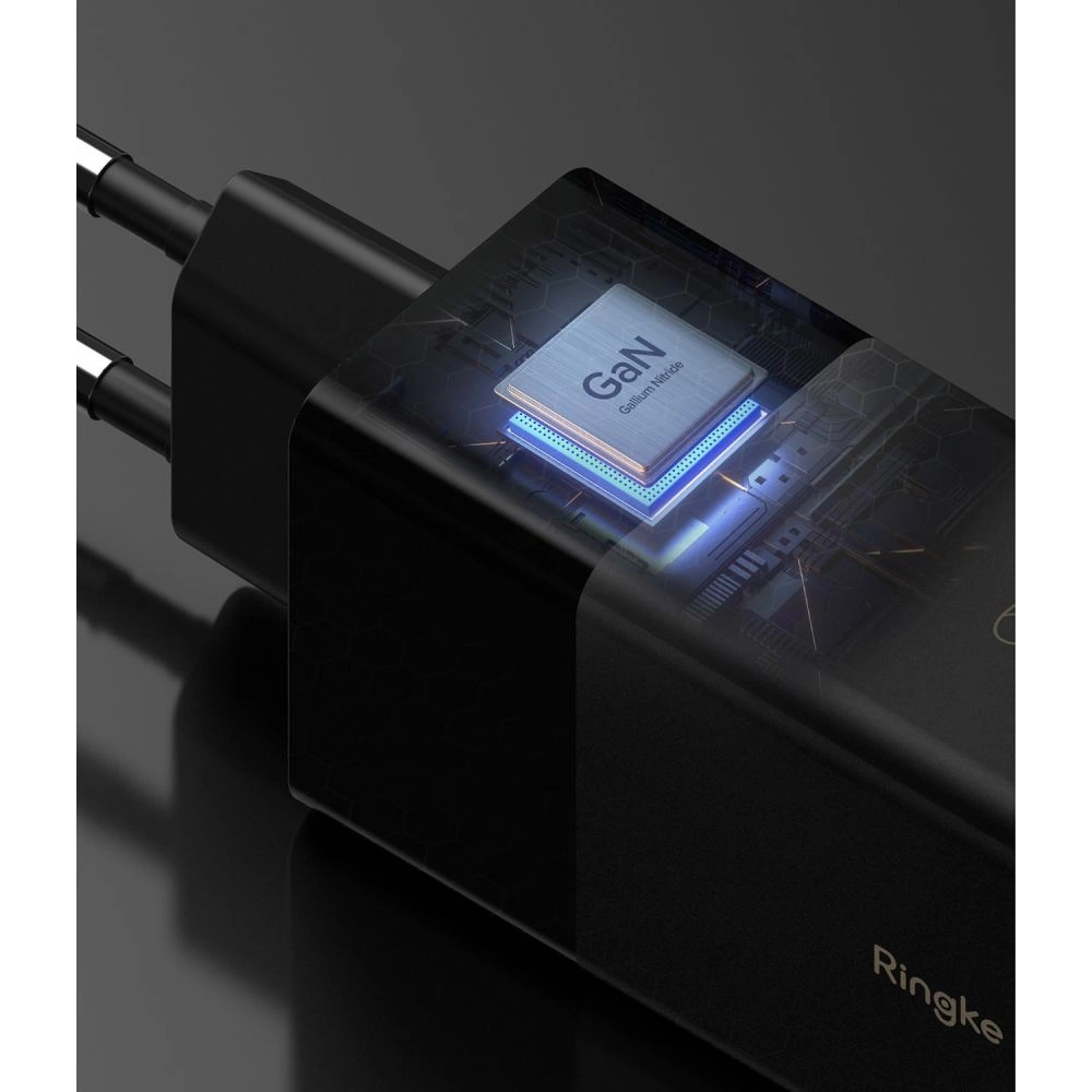 Hurtownia GSM - Síťová nabíječka Ringke Charger GaN 3-port 65W černá - RGK1641BLK - {ean13} - Hurt