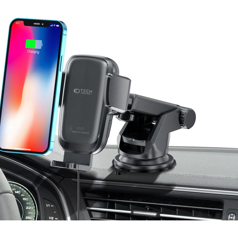 Hurtownia GSM - Upevnění do auta Tech-Protect X05 Dashboard Car Mount Wireless Charger 15W Black - THP1242BLK - {ean13} - Hurt