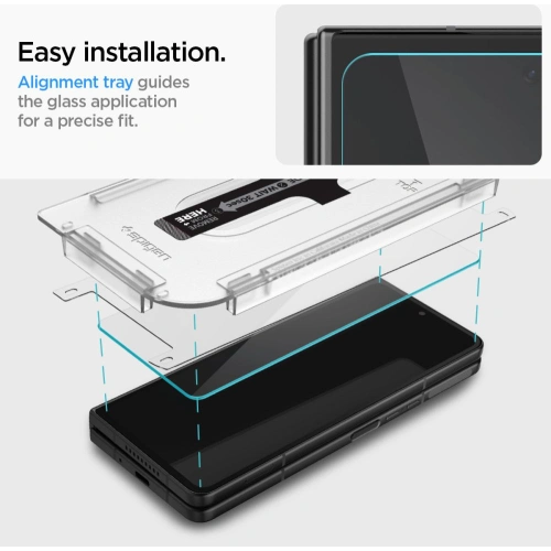 Szkło hartowane Spigen GLAS.tR ez Fit + Folia Hinge Film Samsung Galaxy Z Fold 4