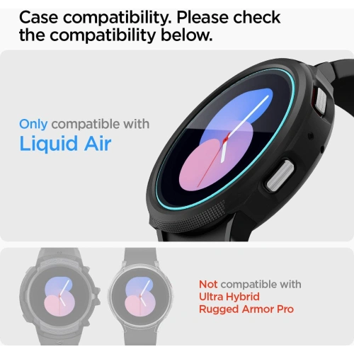 Szkło hartowane Spigen GLAS.tR ez Fit Samsung Galaxy Watch 5/4 40mm [2 PACK]