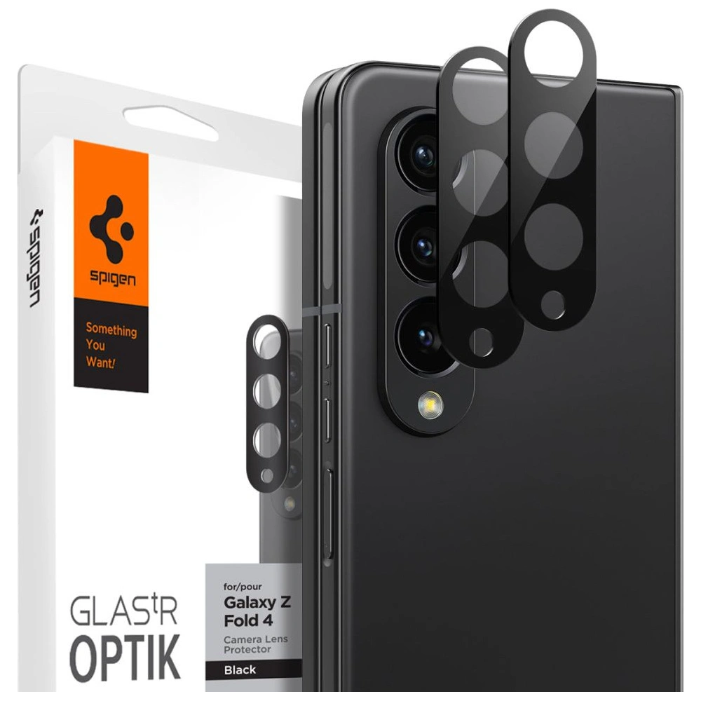 Hurtownia GSM - Tvrzené sklo na aparat Spigen Optik Camera Lens Samsung Galaxy Z Fold 4 Black [2 PACK] - SPN2307 - {ean13} - Hurt