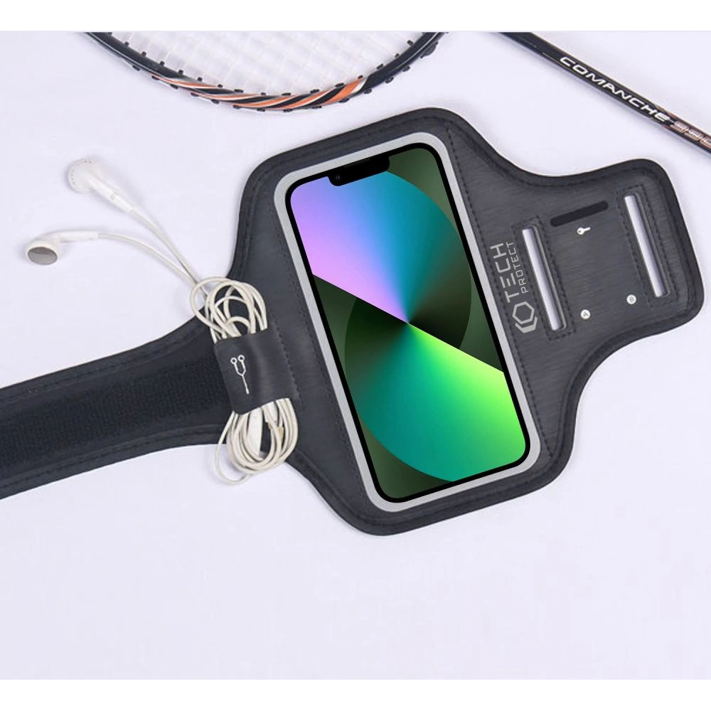 Hurtownia GSM - Opasek na ruku Tech-Protect M2 Univerzální sportovní náramek černý - THP1248BLK - {ean13} - Hurt
