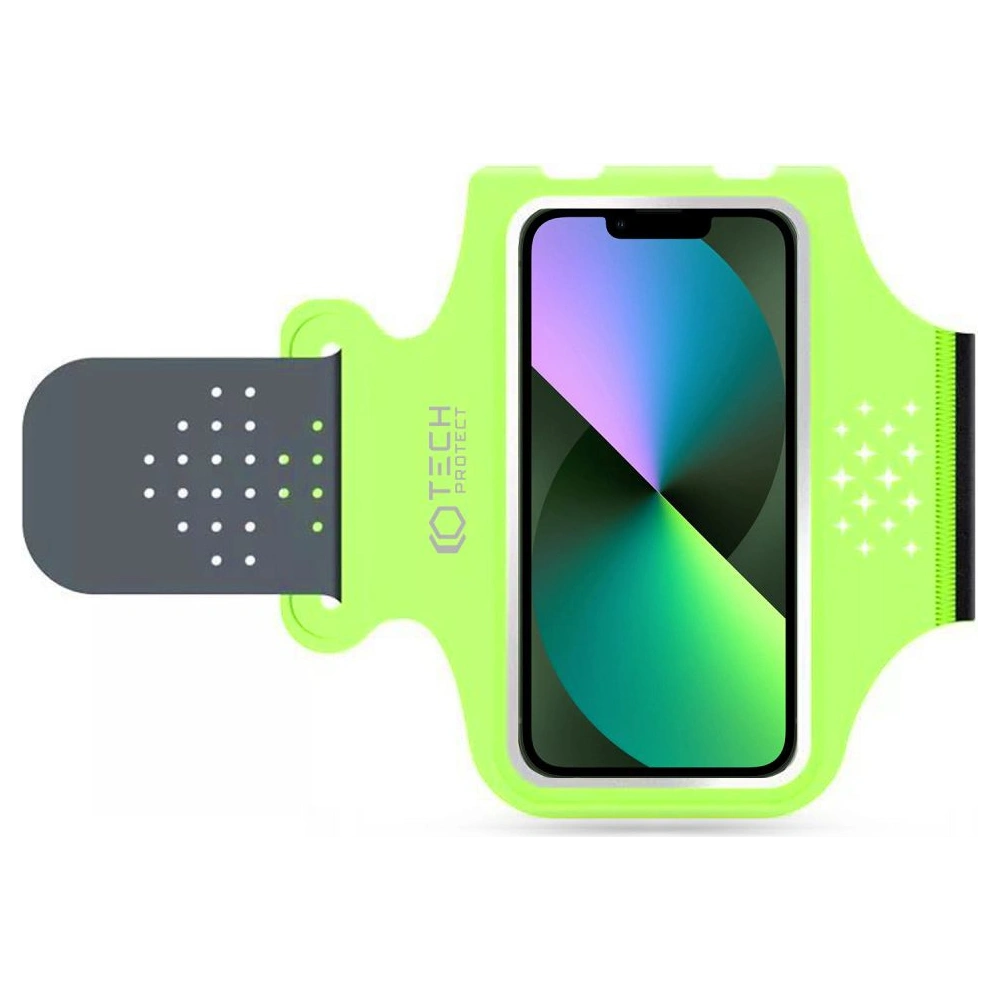 Hurtownia GSM - Opasek na ruku Tech-Protect M1 Univerzální sportovní opasek Zelená limetka - THP1252GRN - {ean13} - Hurt