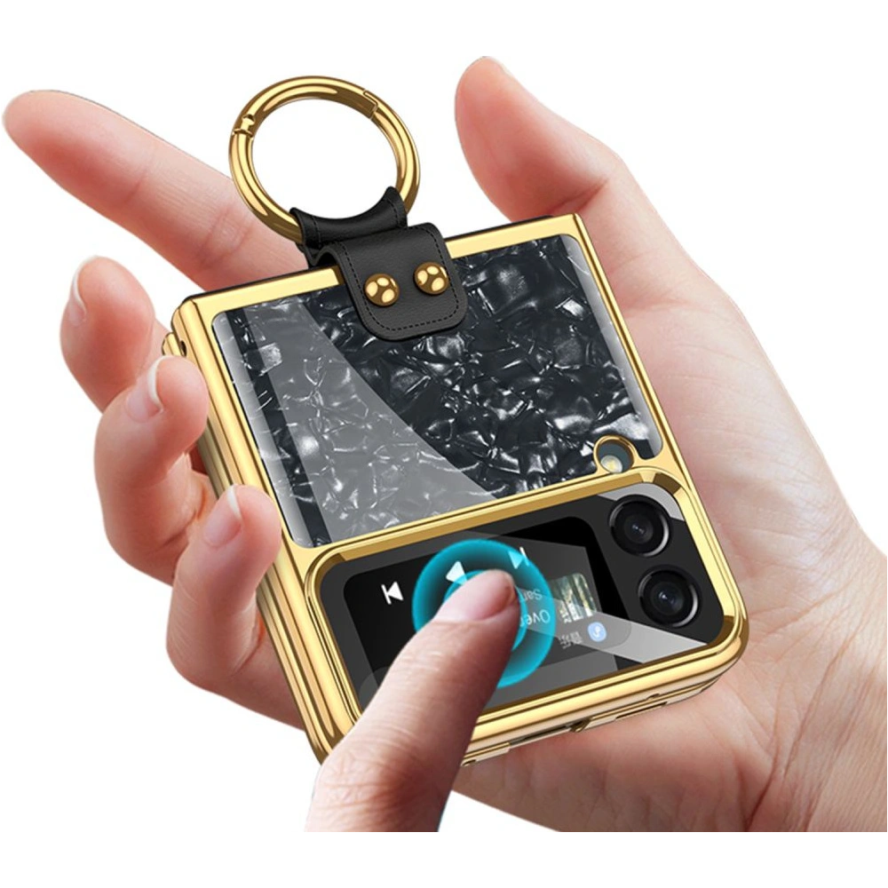 Wholesale Tech-Protect Mood Ring Samsung Galaxy Z Flip 4 Black/Gold - THP1268BLKGLD - {ean13} - Hurt